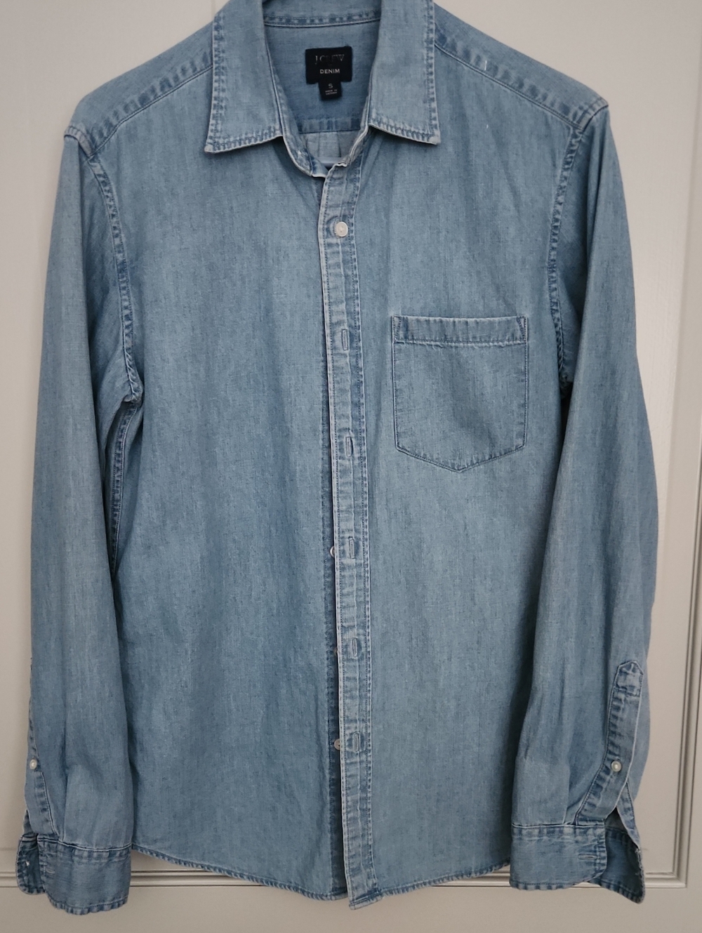 J. Crew Light Blue Denim Button-Down Shirt